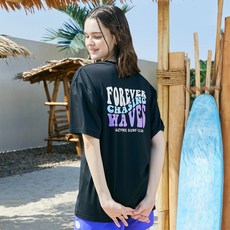 LAZYBEE 女性高涼感寬鬆短袖防曬上衣
