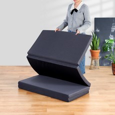 Ollie Sleep 經典 四折疊式 記憶泡棉 床墊上墊, 炭灰色, 5cm