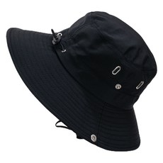 ATEAM 輕量抽繩登山帽, 黑色