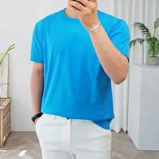 더클래식 무지 오버핏 반팔 티셔츠