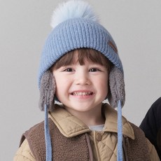 whitesands 兒童款麻花耳罩下巴帶毛線帽兒童Ella