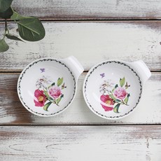 Royal Essex 大玫瑰骨瓷前菜盤 2入, 混合色, 2個