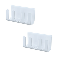 The Bella 黏貼式排水多用途砧板菜瓜布架 2入 + 雙面膠帶 2入 組 D400322, 白色, 1套