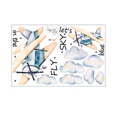 Artihome 水彩雲平面牆貼, 混色