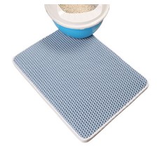 防貓砂沙漠化墊, 藍色, 1個