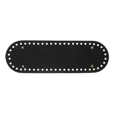 橢圓形鉤織包包底板, 黑色的