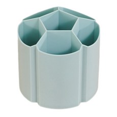 헤이조이 회전형 6구 책상정리 수납 다용도 꽂이, 블루, 1개