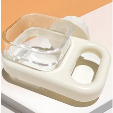 그린허그 반려새 조류 먹이 물그릇 사각, 화이트, 1개