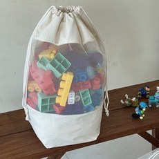 A-BRIC 網眼方形底收納袋, 白色, 1個