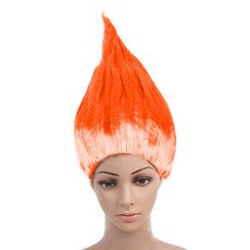 市集風趣味尖頭假髮, 橘紅色, 1個