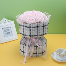 Freewar 情人節禮物 可愛角色娃娃花束 粉紅玫瑰, 混合色, 1個