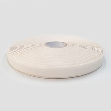 JSTrading素色棉質標籤膠帶 15mm, 原漿乳白, 1捲