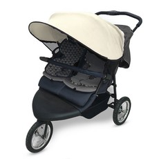 Manito 嬰兒車遮陽簾雙人床, 乳霜, 1個