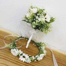 DANIELA 自婚人造花花束+花冠套組, 綠化