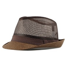 IT'S GOOD 10 摩登網眼費多拉帽 男女通用 聚酯纖維網紗紳士帽 輕量夏季帽