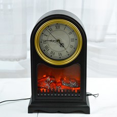 Home mine 壁爐篝火LED小夜燈, 黑色