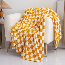 지앤와이 체커보드 극세사 보들 담요