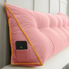 春日愛 柔軟三角形臥室靠背沙發靠墊, 粉紅色