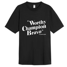 워너비 챔피언브라보 20수 통기성 오버핏 반팔티