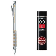 Pentel 飛龍文具 Graph Gear 1000 自動鉛筆 PG1019 + Ain Stein 自動鉛筆芯 B, 0.9mm, 1套, 1個