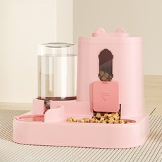 PASTEL PET 寵物小熊半自動飲水器, 1個, 粉紅色