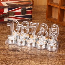 10種數字LED燈組, 銀, 1組