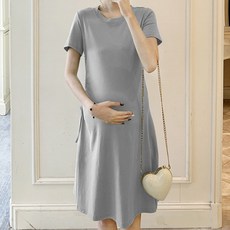 미들 플레어 티셔츠 임부복 임산부 원피스
