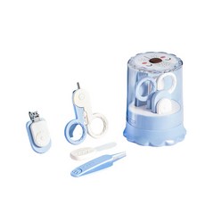 바우마켓 유아용 라이언 손톱 발톱 깎기 4종 세트, 블루, 1세트