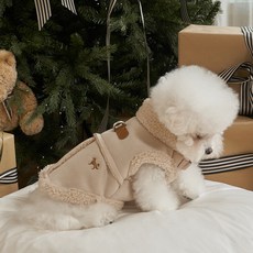 DOG-i 犬用柔軟麂皮絨毛上衣, 1件, 米色