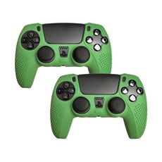SPACE SHIELD PS5 DualSense 相容防滑矽膠墊, 綠色, 2個