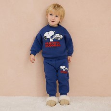 milkmile 幼兒 Peanuts 史努比 唱片 刷毛 上下衣套裝