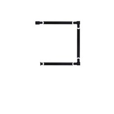一字型軌道 3m, 黑色的
