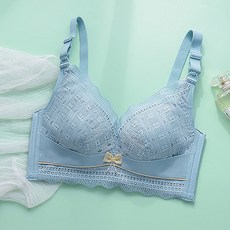 蕾絲壓花小蝴蝶結哺乳內衣