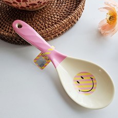 rice 丹麥 幼兒餐具 沙拉匙, 微笑粉紅, 1個
