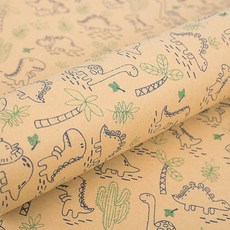 Good given 小恐龍紙捲包裝紙, 1個, 牛皮紙藍色