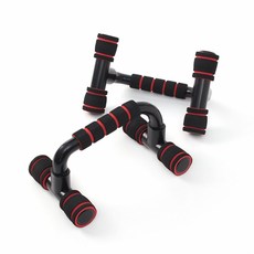 트리 파워홈트 분리형 푸쉬업바 2p, 레드 + 블랙