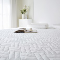 Adam Deco Duraron Huvis Cold Keeper Pure Ice 涼感床墊, 涼墊, 白色格紋