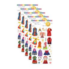 Petit 貼紙 王室韓服 DA5403, 混合顏色, 5個