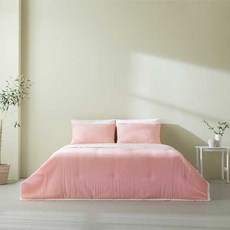 HOME LAB 高級人造絲涼感被兼薄墊, 粉色