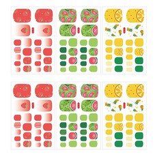 市集風格夏季時尚美甲腳部貼紙3件組, no.10, 2個