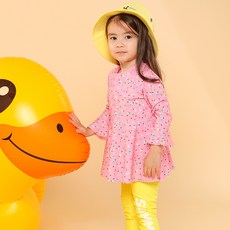 LITTLE RABBIT 女童小荷葉邊泳裝組