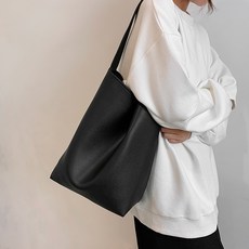 엘쏘 연예인 대용량 가죽 토트 데일리 빅 버킷백