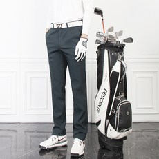 Mineflow 男士隱藏式鬆緊帶基本款格紋高爾夫褲 LI D634