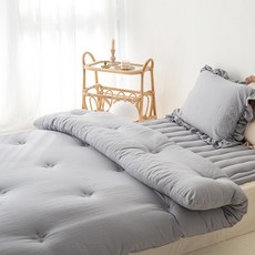 lolbaby 素色孩童棉被+枕頭+枕頭套組, 灰色