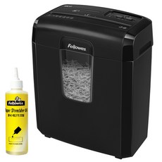Fellowes 斐樂 碎紙機+潤滑油, 黑色（文件碎紙機）, 8鎘