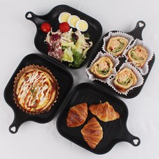 Class Petitque 方形小碟 黑色, 4個, 單品