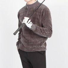 mineflow 男式 BL Nell 拉絨拉鍊半領高爾夫針織毛衣