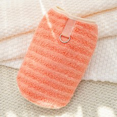 ARTIPET 寵物保暖毛絨亮點牽引背心, 1個, 橘色條紋