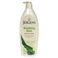 JERGENS 珍柔 乳液 蘆薈精華 600ml，清爽保濕，舒緩曬後肌膚，全家適用, 1件
