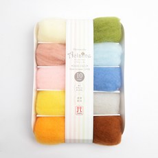 HAMANAKA 羊毛氈 H441-142 10色組, 混色（H441-142-2）, 1組